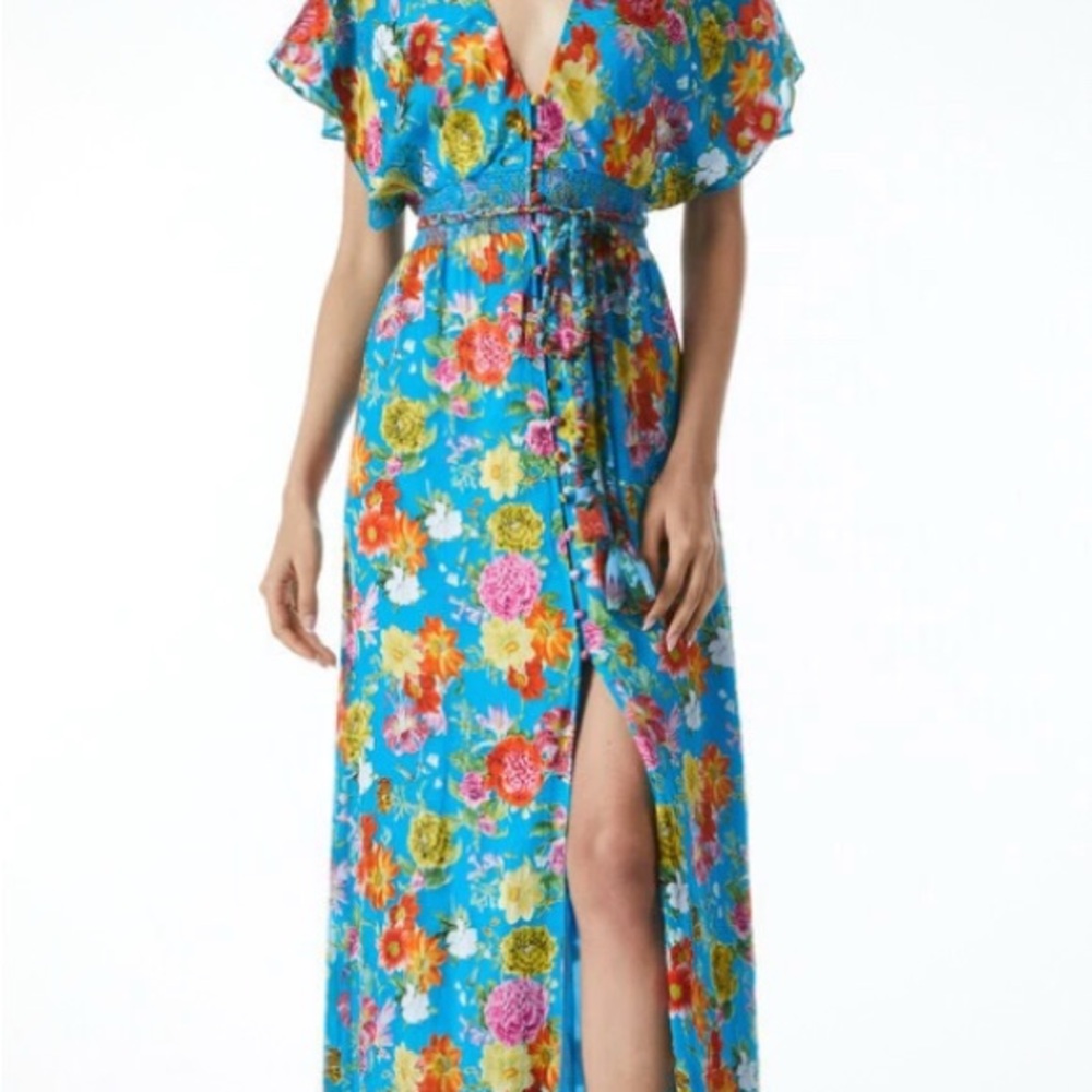 Alice + Olivia Vibrant Floral Maxi Dress